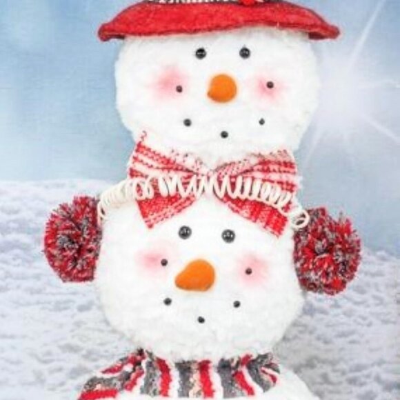 Jolly Crimson Snowman Stacker - Picture 3 of 4